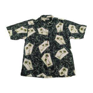 Vintage Tommy Bahama Shirt Men's Medium silk coconut tree Hawaiian